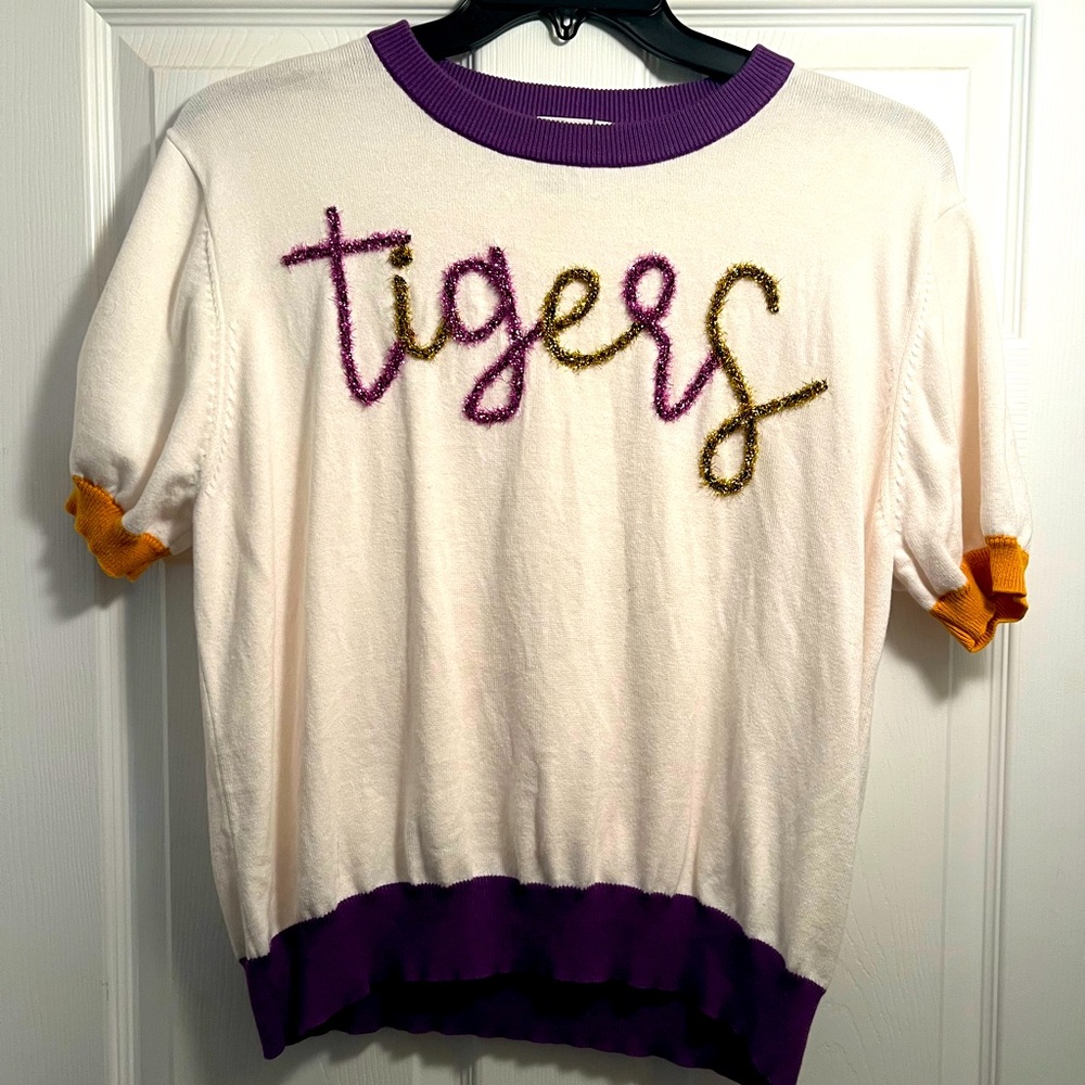 Queen of sparkles tigers sweater shirt